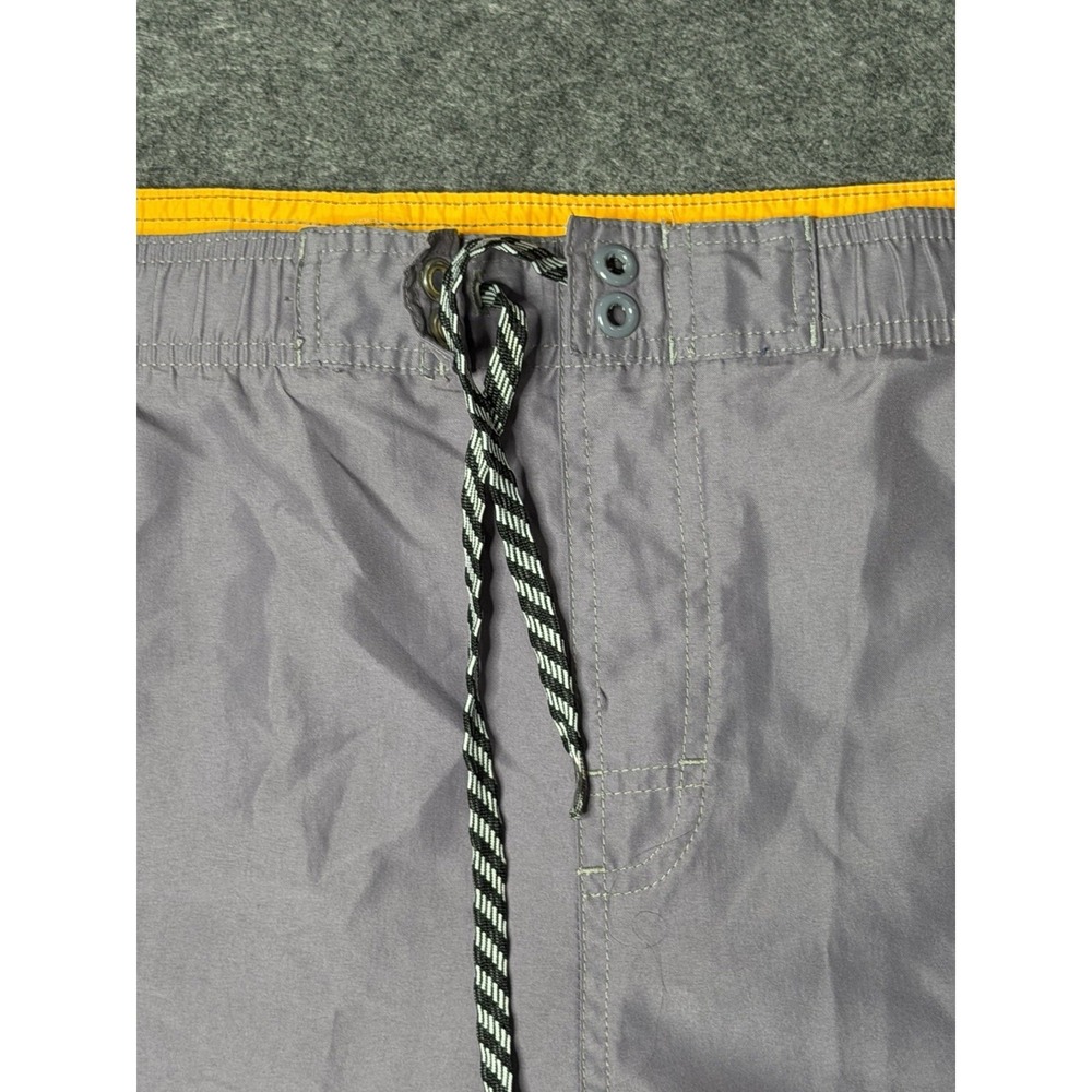 Nike Swim / Board Shorts Mens Sz XL Gray Orange ,Aqua .Mesh Lined Pockets - Picture 4 of 10